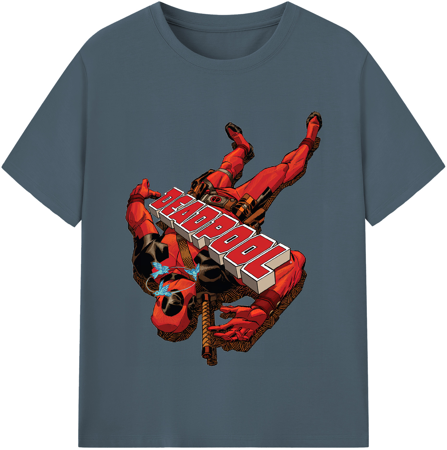 （画像用） Deadpool デッドプール 綿100％半袖Tシャツ（フロントプリント）